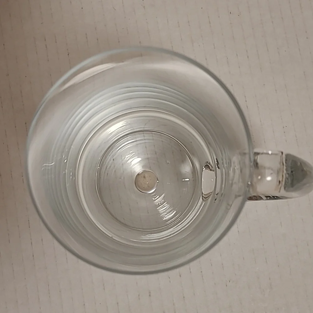 Glass Beer Mug with Bubble in Base